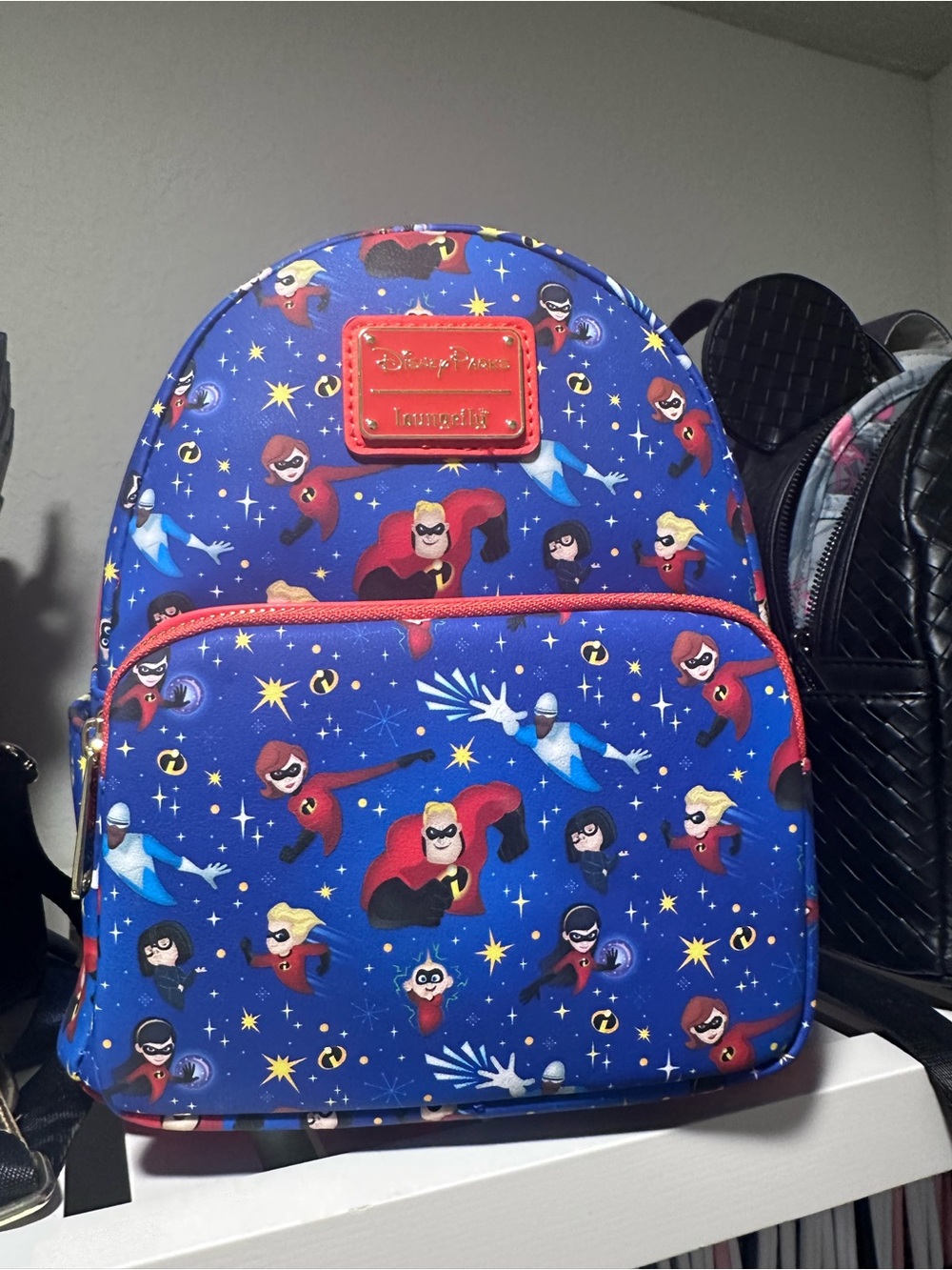 Disney Blue Incredibles Mini Backpack with Red Trim